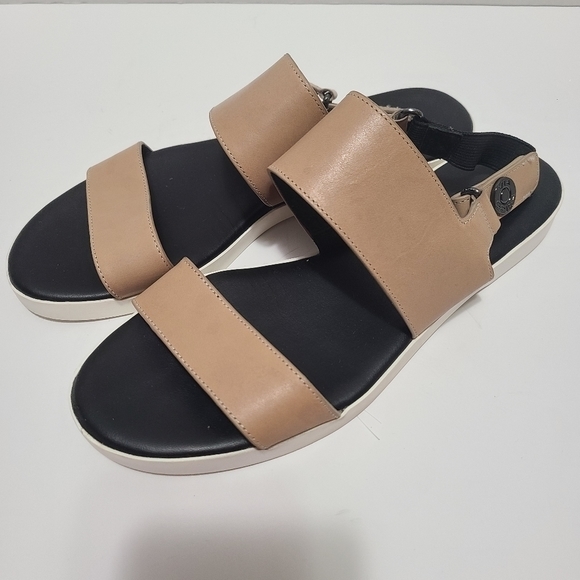 Via Spiga Tan Flat Strappy Sandals Womens 8.5‎ - Picture 3 of 7